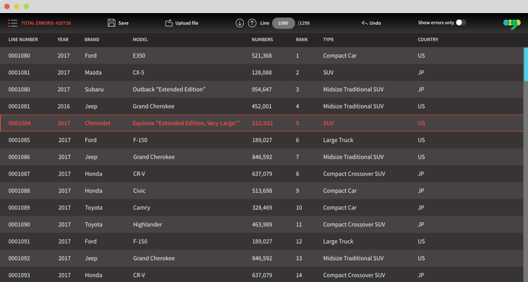 Screenshot of CSV Studio